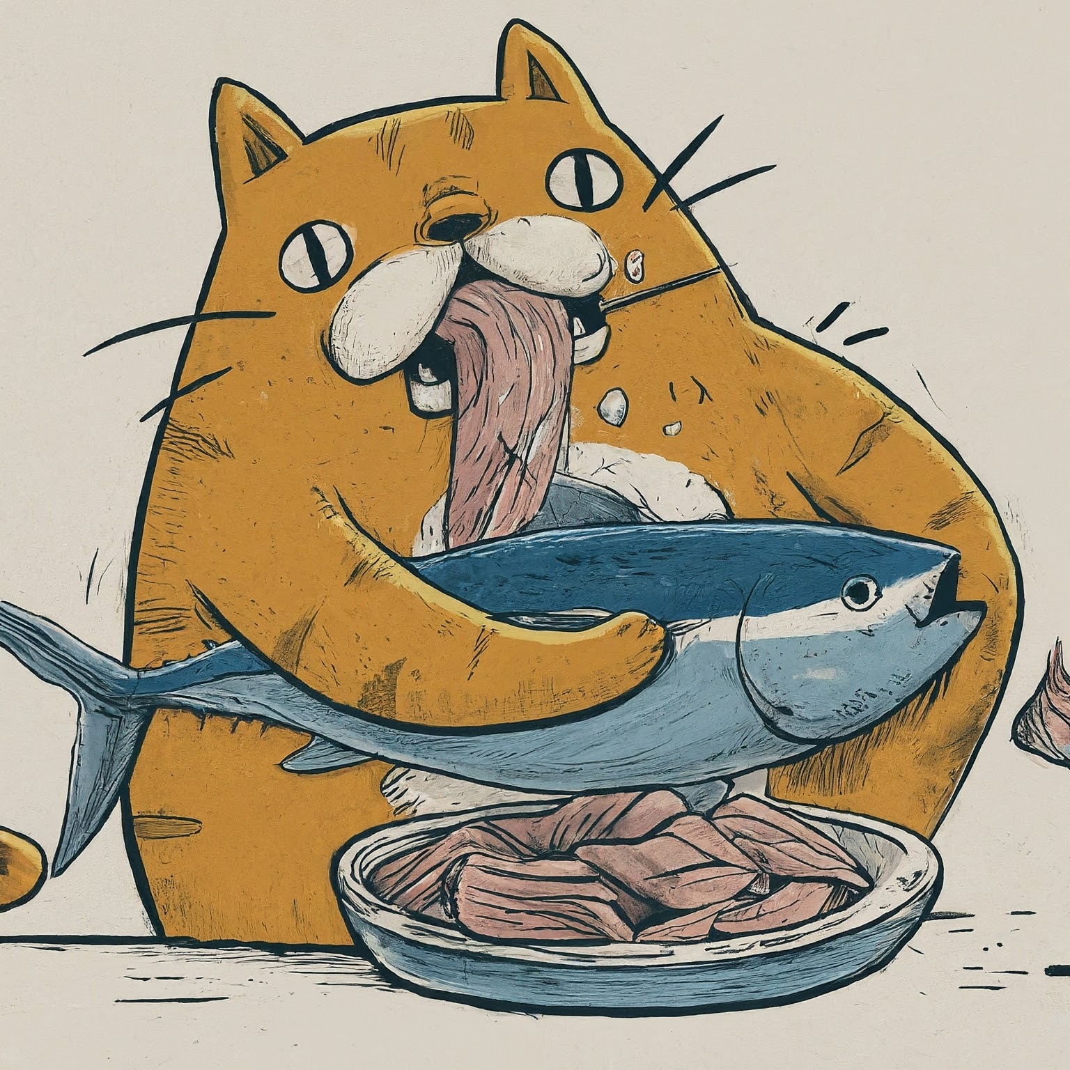 cat_eating_tuna - atum -Can Cats Eat Tuna?